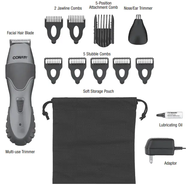 CONAIR Stubble Trim 14 Piece Grooming System - Fig11