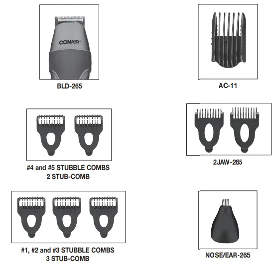 CONAIR Stubble Trim 14 Piece Grooming System - Fig12