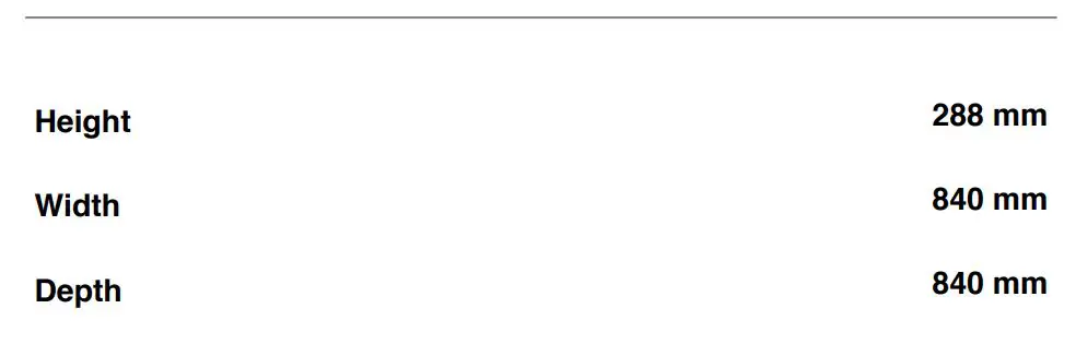 Haier ABH125K5ERG 12.5 kW Cassette - DIMENSIONS