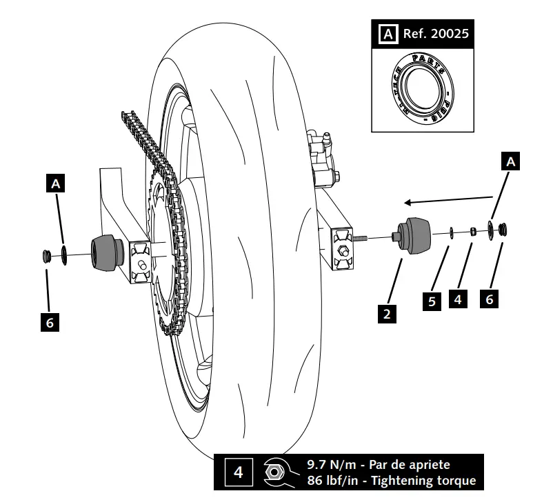 Puig REF 20608N PHB19 Protector Swingarm fig 3