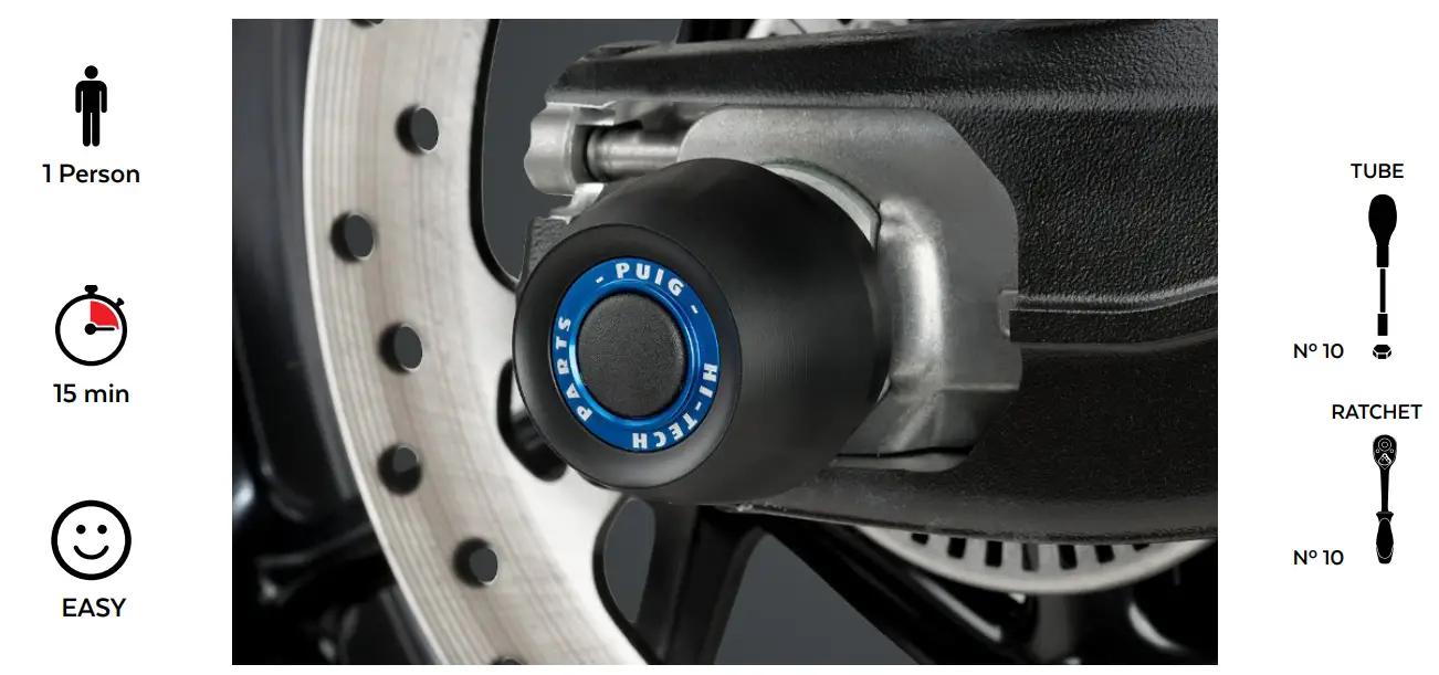 Puig REF 20608N PHB19 Protector Swingarm fig