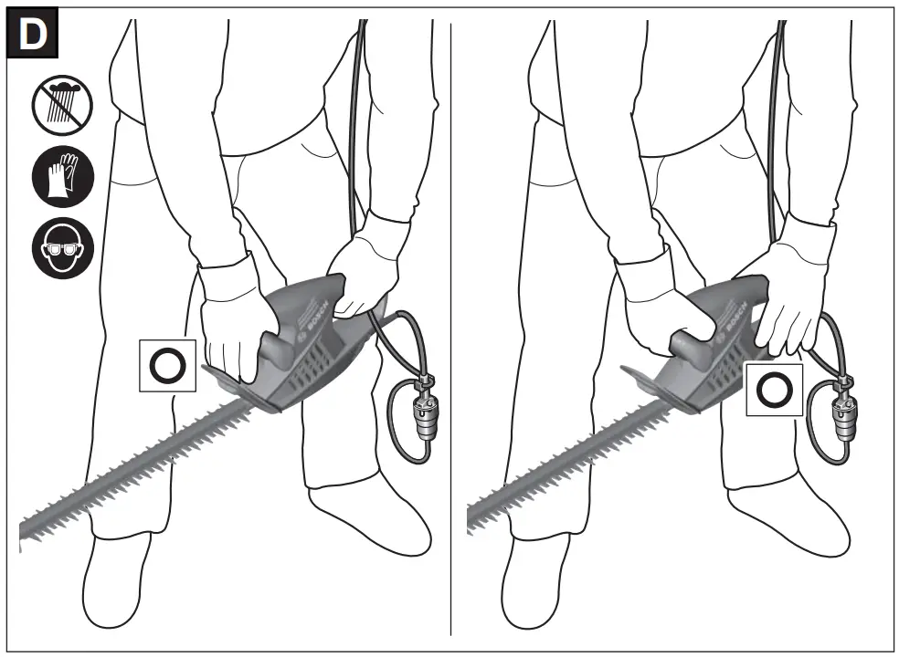 BOSCH EasyHedgeCut 45 Corded Hedge Cutter - Fig 4