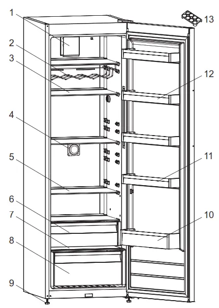 Cylinda K9185NE Series Refrigerator DESCRIPTION