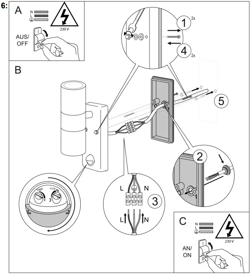 SEBSON WAL SENSOR A LED Wall Light Sensor A LED - Figure 4