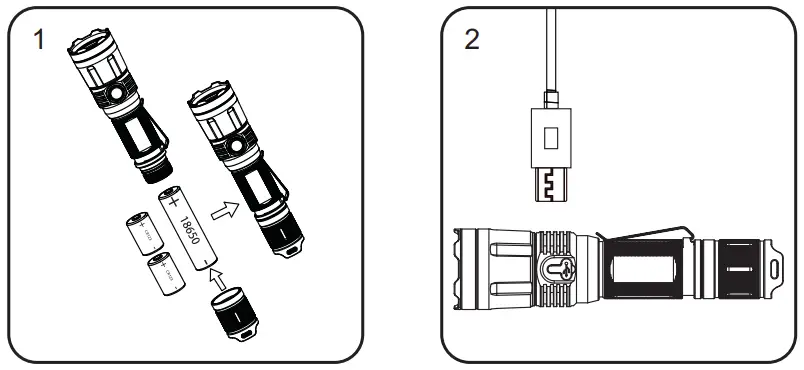 FITORCH P30RGT Rechargeable LED Flashlight - Fig 1