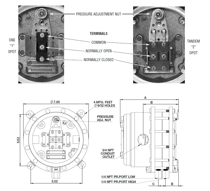 ASHCROFT-DDS-Series-NEMA-7-High-Static-Differential-Pressure-Switches-Instruction-fig-1