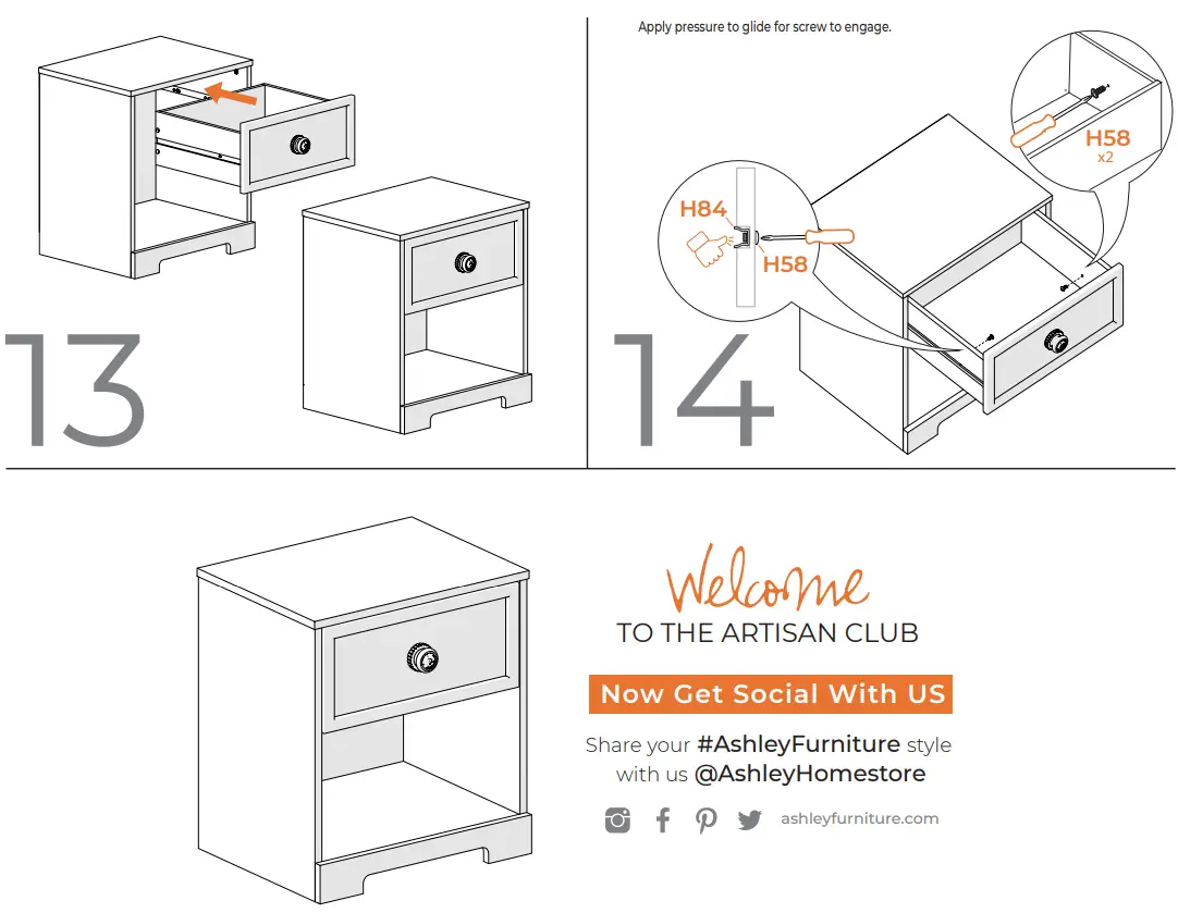 ASHLEY 10506465 One Drawer Nightstand - Fig 6
