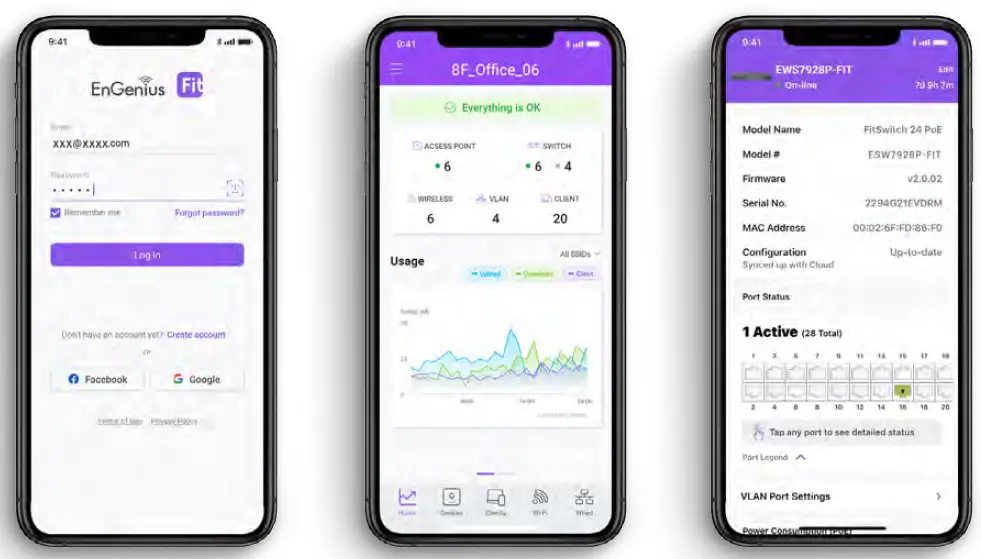 EnGenius EWS7928P-FIT 24-Port 240W Gigabit PoE+ Switch 10