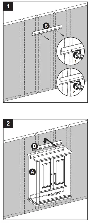 allen roth 1789WC 24 201 Brookview White Wall Cabinet - fig 2