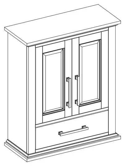 allen roth 1789WC 24 201 Brookview White Wall Cabinet - fig9