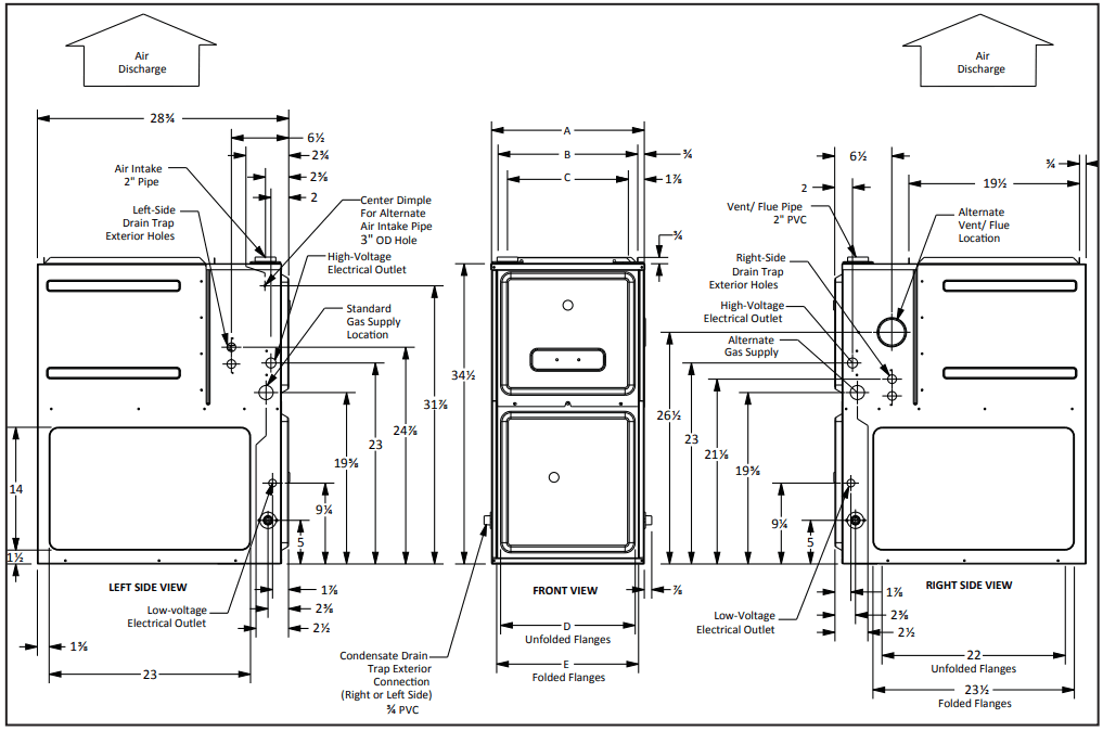 AMANA AM9S92 Single Stage Multi Speed ECM Gas Furnace - fig 2