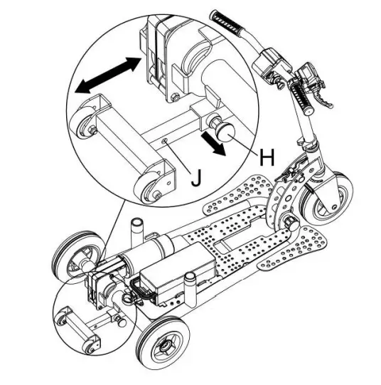 SupaScoota MicroLite Motorized Portable Electric Vehicle - WHEEL 1
