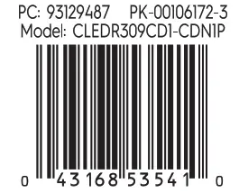 GE Lighting 93129487 Full Color Direct Connect Smart Bulb - barcode