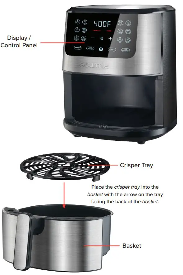 Gourmia GAF476 4 QT Stainless Steel digital Air Fryer User Manual - Product Overview