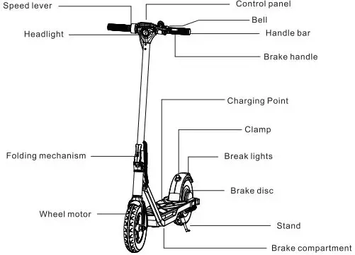 SISIGAD YD101B Foldable Electric Scooter-FIG3