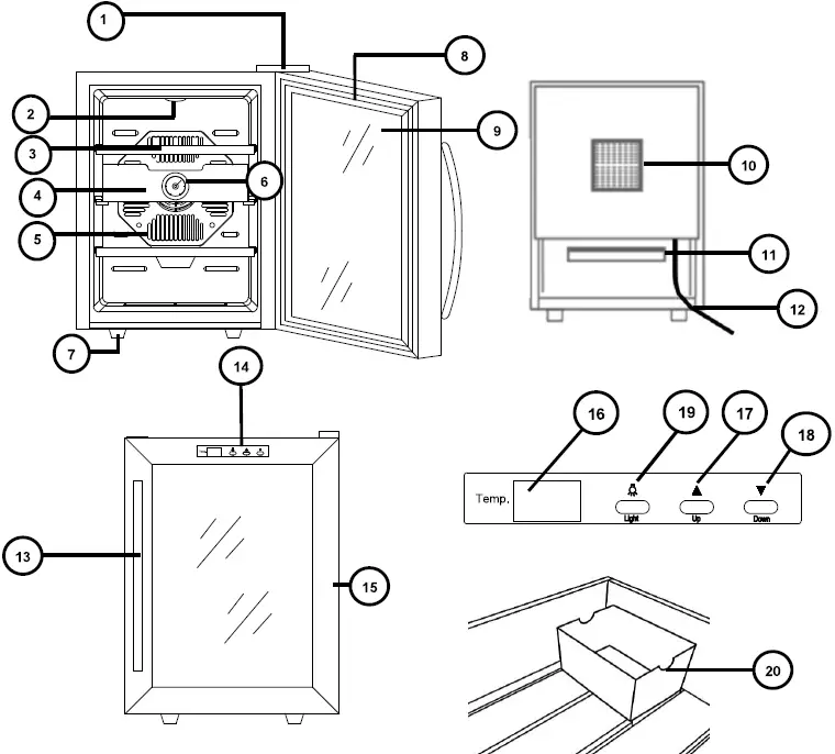 Whynter CHC-120Sa Stainless Steel 1.2 cu. ft. Cigar Humidor 01