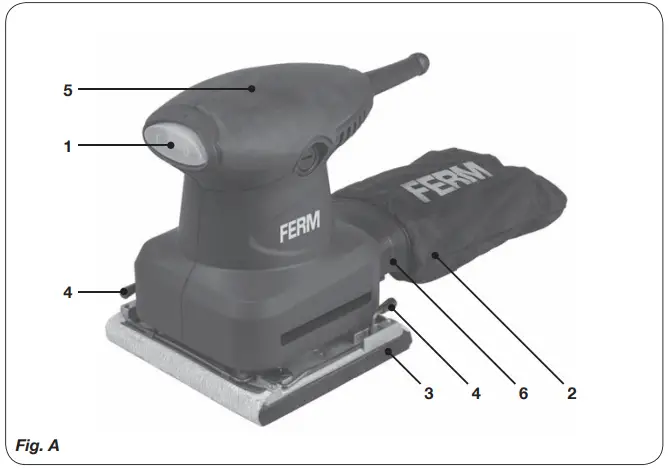 FERM-PSM1028P-220W-Random-Orbit-Sander-FIG-1