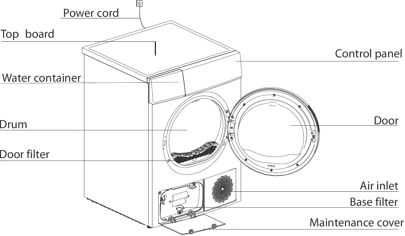 TOSHIBA TD-BK100GH Series Tumble Dryer 01