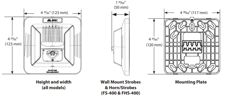 Mircom-FHS-400-Wall-Mount-LED-Horn-or-Strobes-fig-2