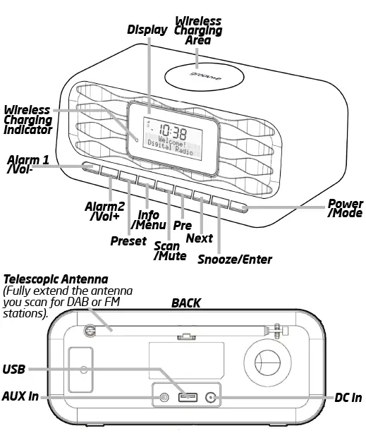 groov-e-GV-CR04 Zeus-DAB-or-FM-Bluetooth-Clock-Radio-FIG-1