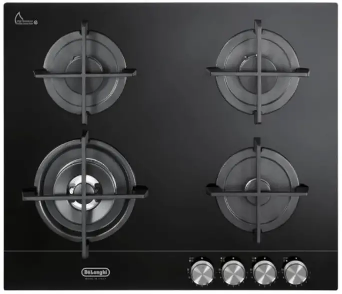 DeLonghi NSL 460 NCM 60cm 4 Burner Life Gas On Glass Cooktop