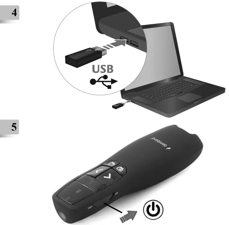 gembird WP-L-02 Wireless Presenter with Laser Pointer - fig 2
