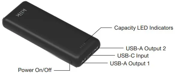 klik KPB200BK 20,000mAh Dual Port Power Bank-FIG2