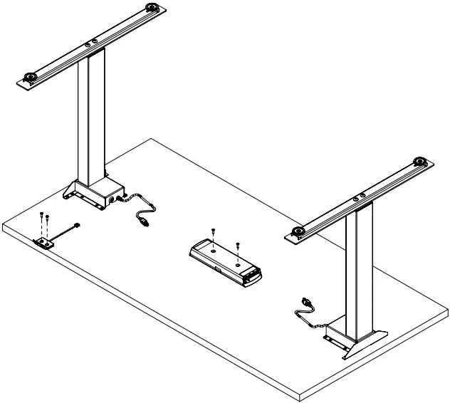 UNBRANDED 140533 Height Adjustable Table - HANDSWITCH TO THE WORK SURFACE
