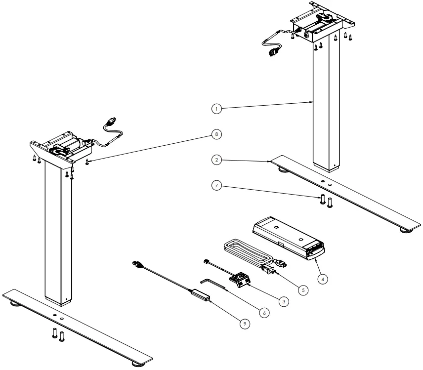 UNBRANDED 140533 Height Adjustable Table - INDEPENDENT TABLE