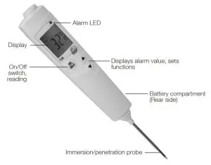 testo 106 Digital Food Waterproof Thermometer - Product Description
