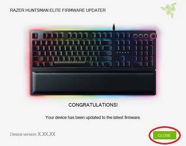 Razer Huntsman Elite Firmware Updater