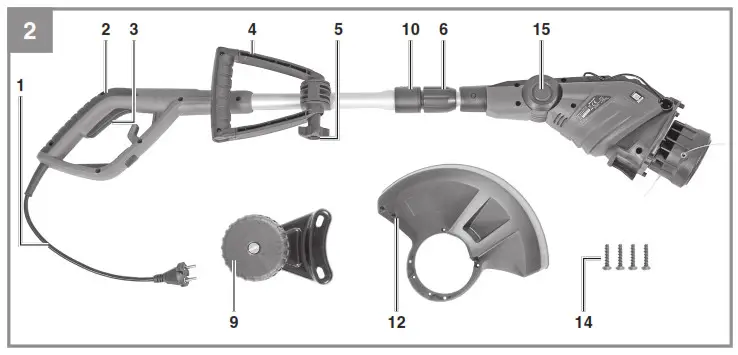 Einhell GC-ET 4530 Electric Grass Trimmer- 2