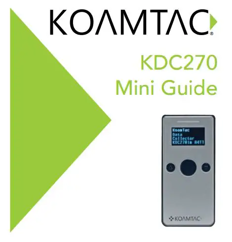 KOAMTAC Bluetooth Barcode Scanner KDC270 User Guide