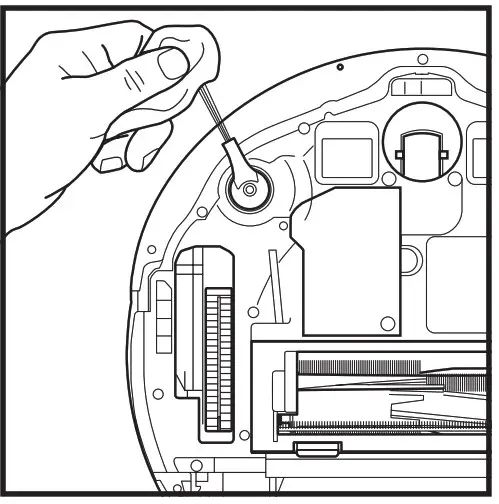 CLEAN SIDE BRUSHES AS NEEDED