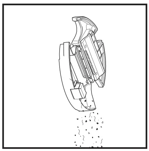 Empty debris and dust into trash