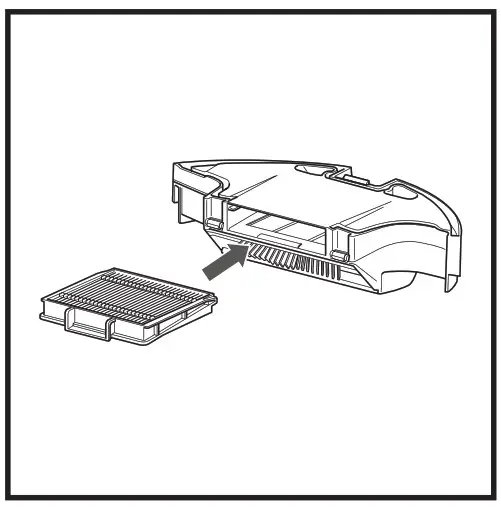 Reinsert the filter into the dust bin