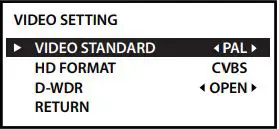 FOXEER Night FPV Camera - Video Setting