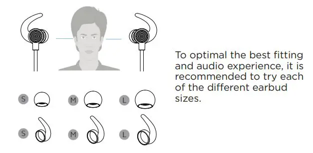 motorola MOTO SP105 Sport Wireless In-Ear Headphones User Guide - Fitting