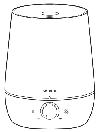 WINIX L60 L61 6.0 Gallon Ultrasonic Humidifier with Night Mood Light - Cover