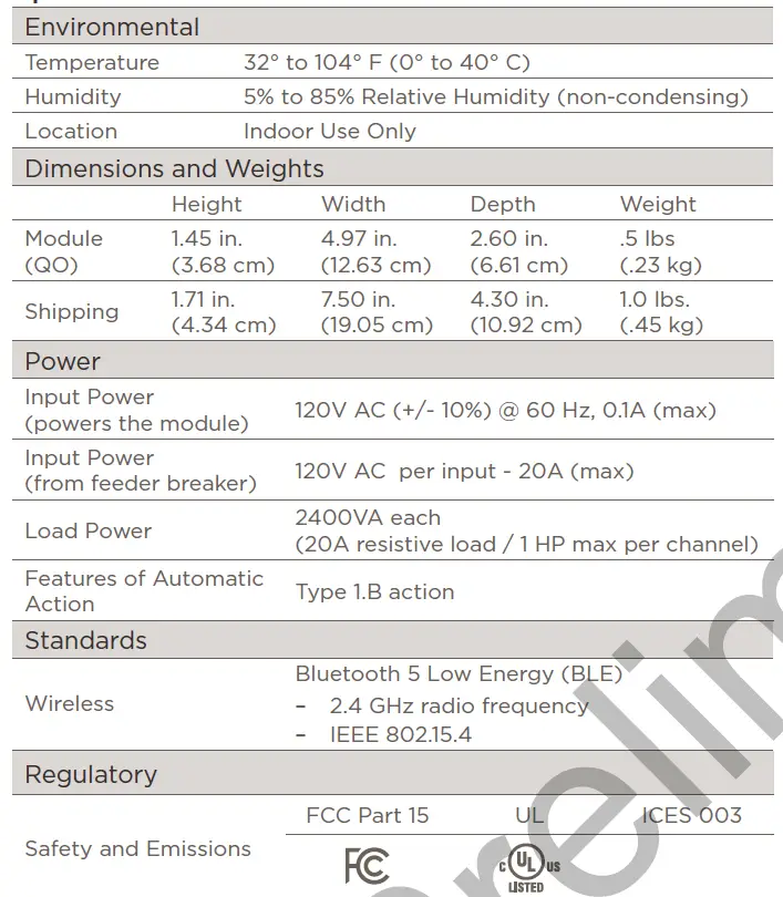 SAVANT QP2R20120 Dual 20 Amp Relay Companion Module 4