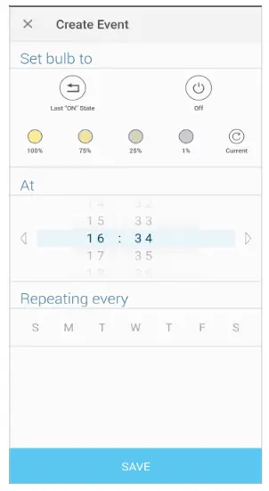 tp-link Kasa Filament Smart Bulb - Create Event