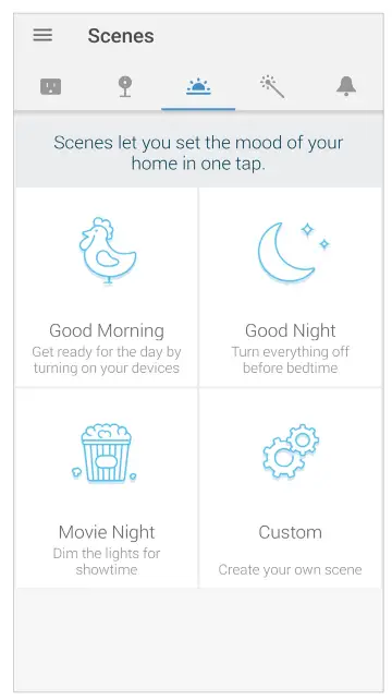 tp-link Kasa Filament Smart Bulb - Create Scenes