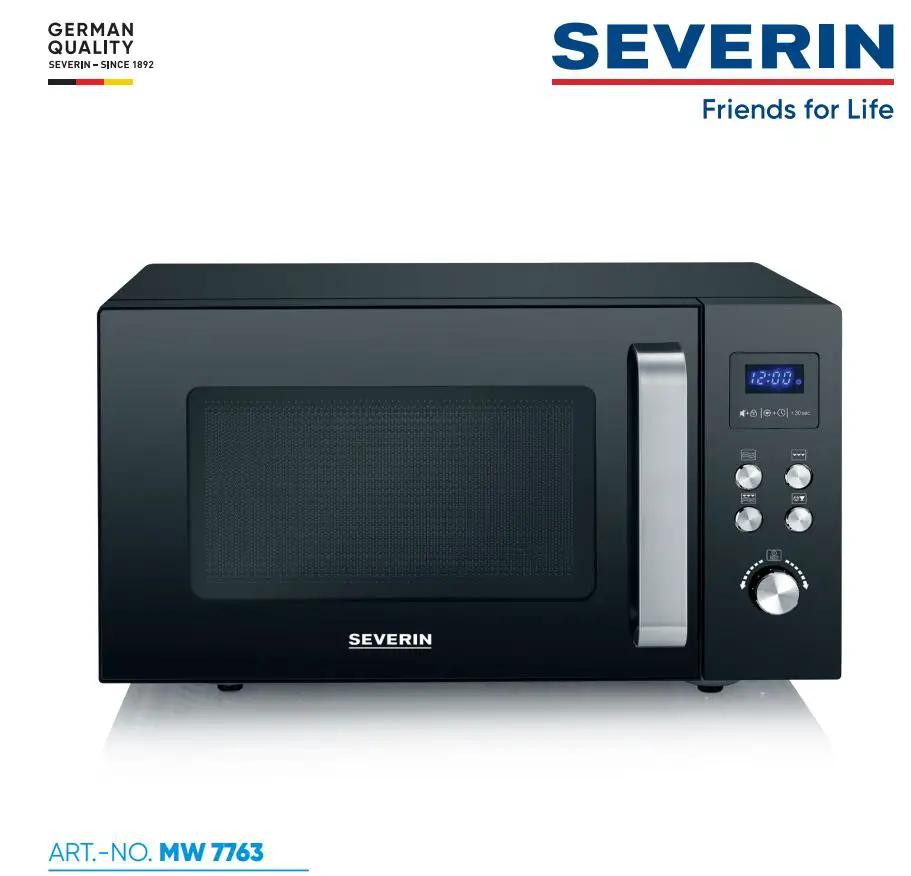 SEVERIN MW 7763 2-in-1 Microwave Oven with Ceramic Bottom and Grill Instruction Manual
