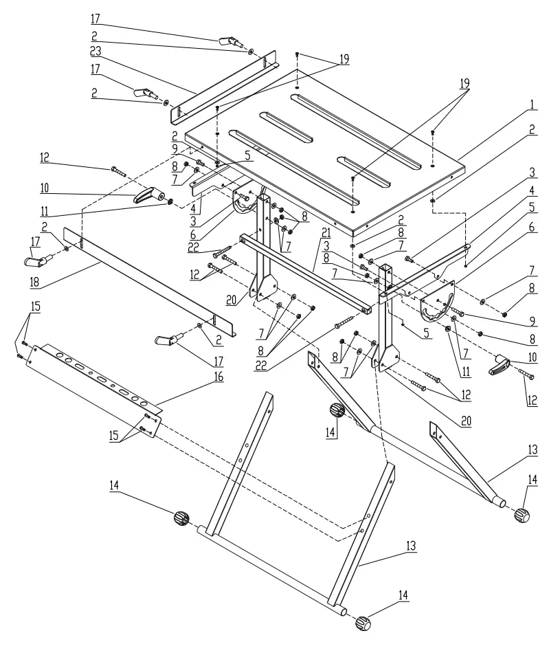 CHICAGO ELECTRIC 61369 Adjustable Steel Welding Table - fig 8