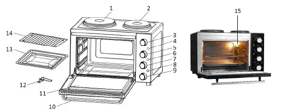 emerio MO-125236 3200W Multi Oven 1