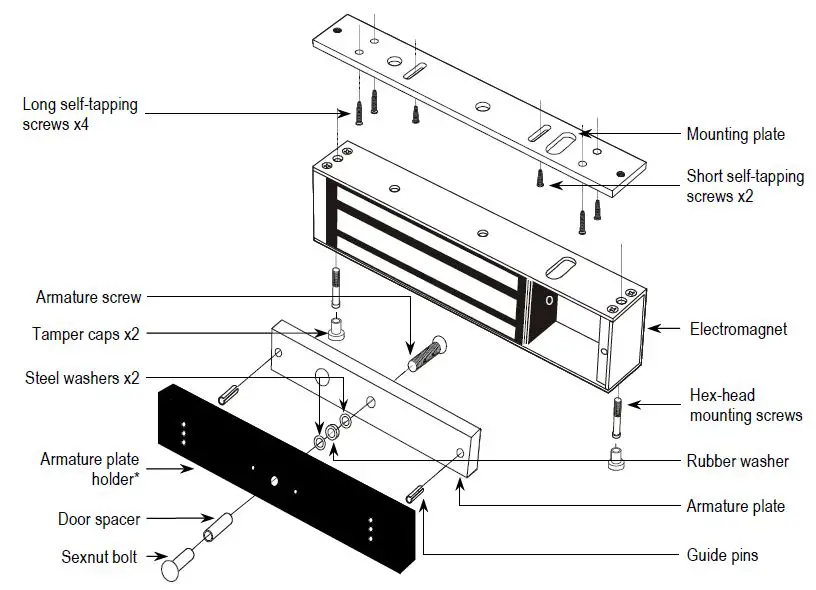 SECO-LARM E-941SA-1K2DPSQ Electromagnetic Locks fig1
