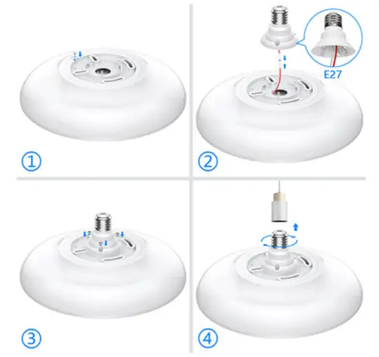 Shenzhen Ruineng Technology B022 Smart Music LED Ceiling Light with Speaker - Installation 2