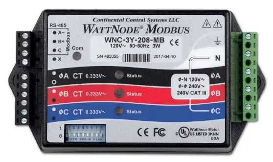 CCS WNC-3Y-208-MB -Wattnode- Modbus -Electric -Power -Meter -PRODUCT