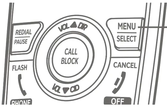 DECT 6.0 expansion handset use with AT&T models ----- Main menu