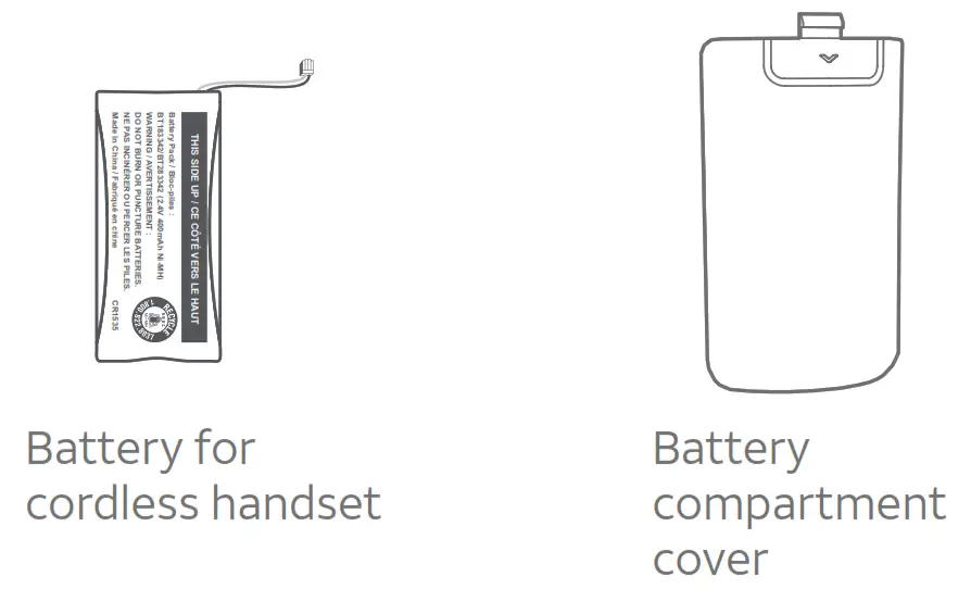 DECT 6.0 expansion handset use with AT&T models ----- Parts checklis-1t